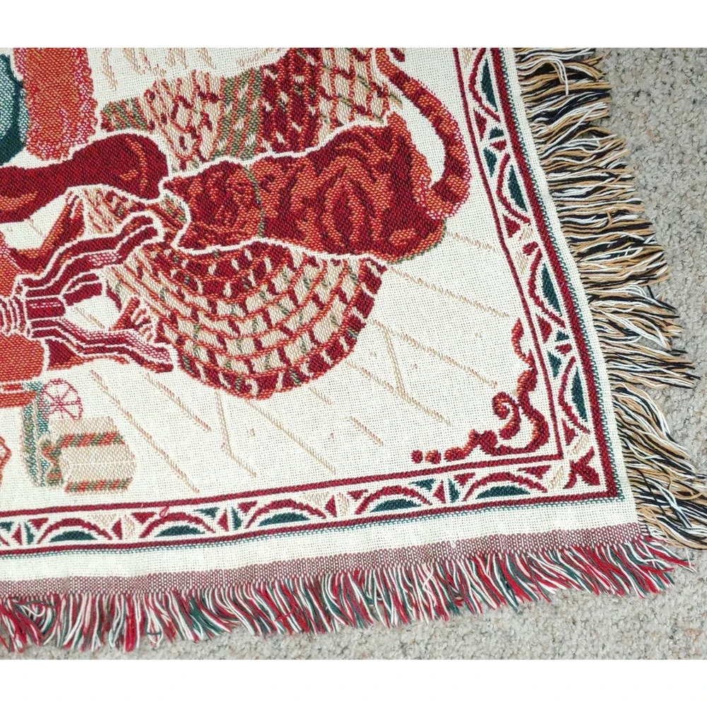 Holiday Tapestry Throw Blanket-Wall‎ Hanging-Night Before Christmas-Whiteaker